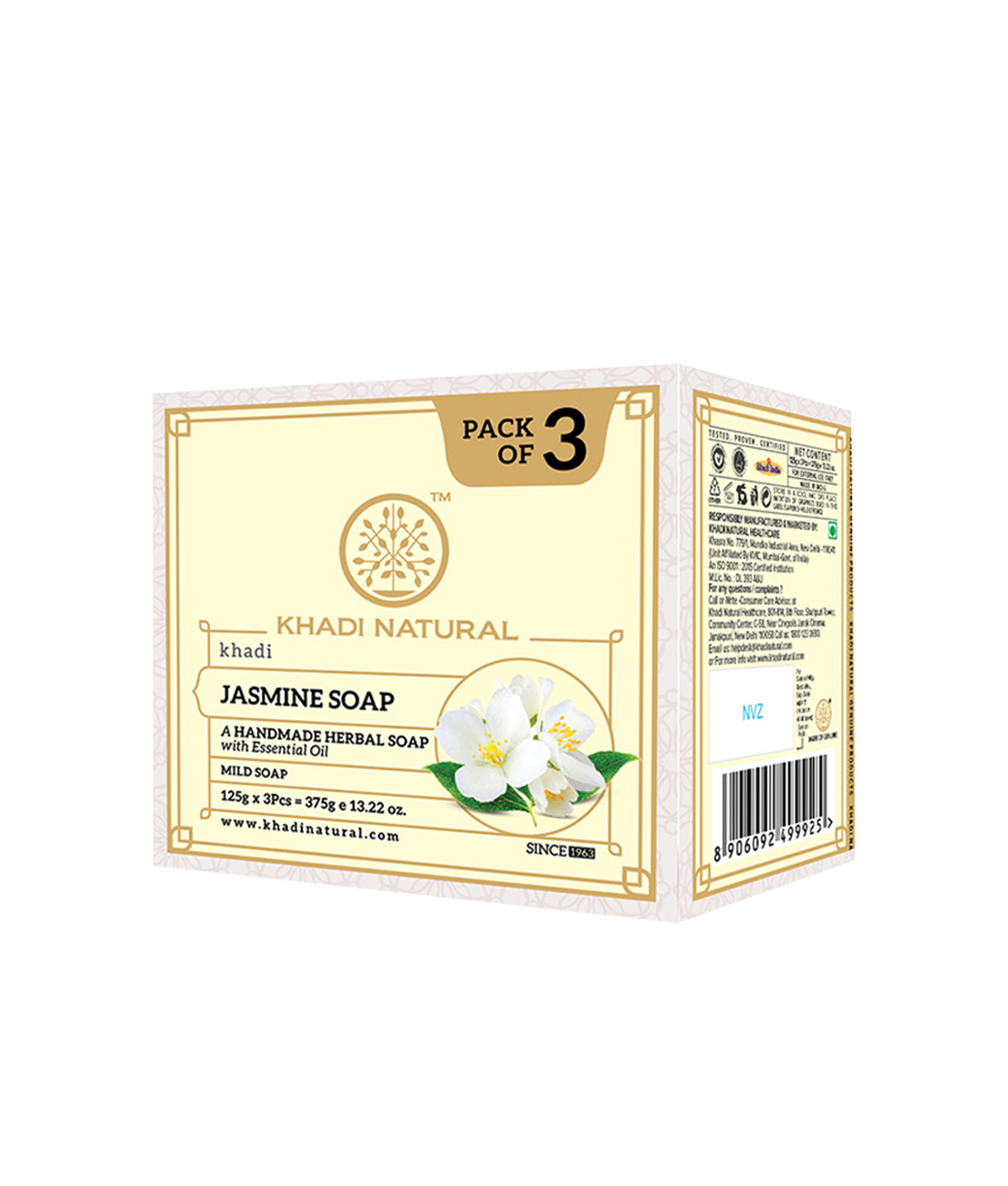 Khadi Natural Herbal Jasmine Soap - 125gm