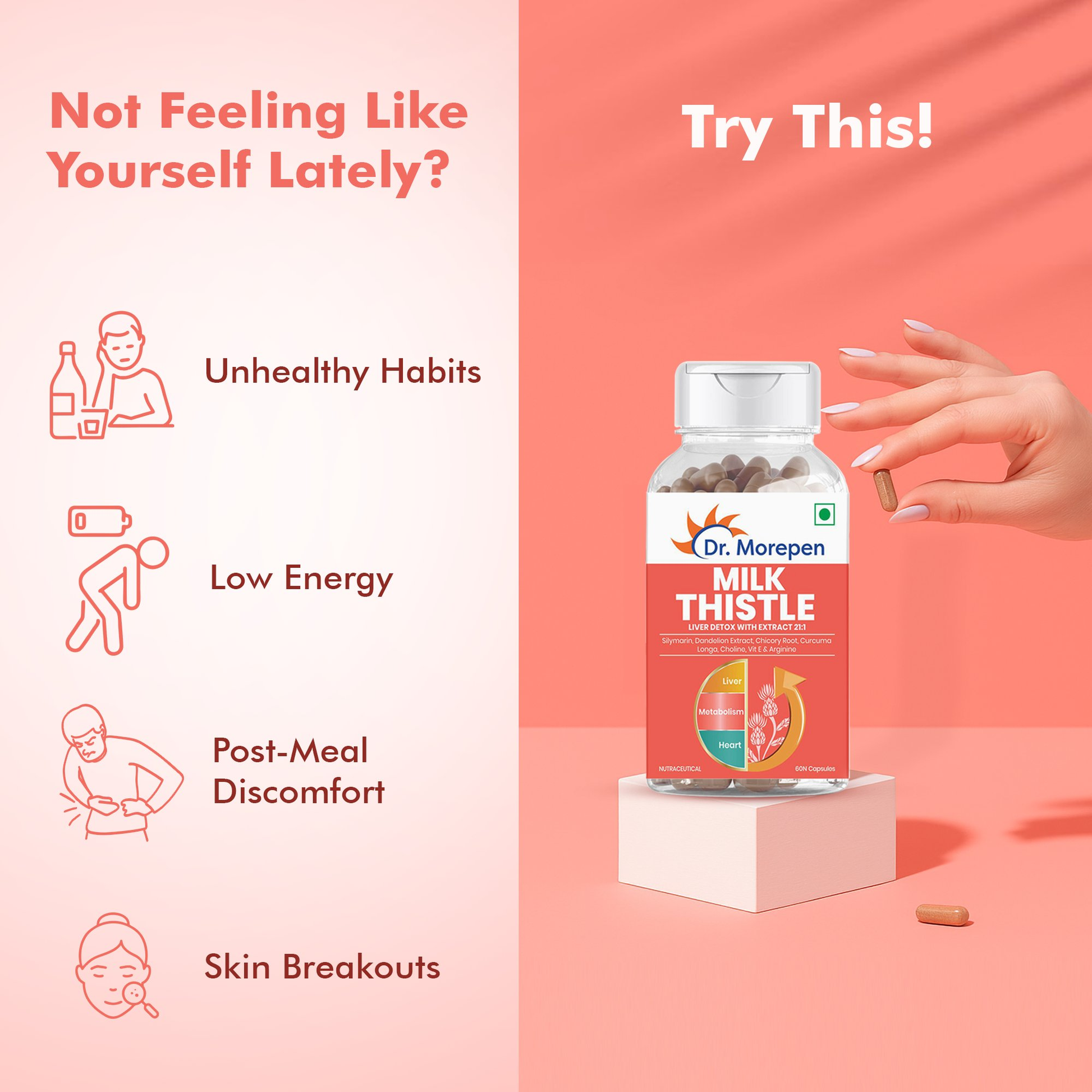 Dr Morpen Milk Thistle Capsules | Swadesiicart