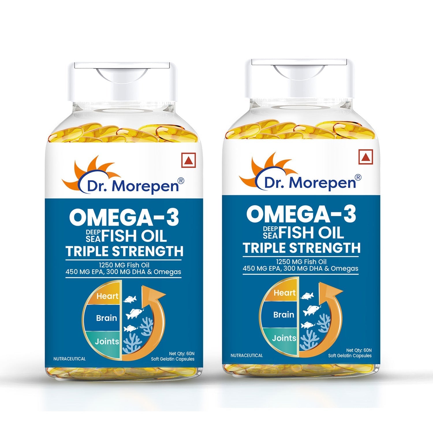 Dr Morpen Omega-3 1250Mg Deep Sea Fish Oil Triple Strength Softgel Capsules | Swadesiicart