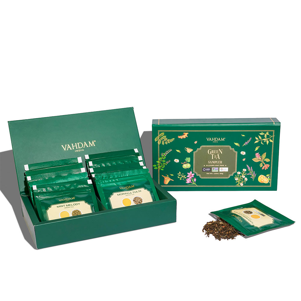 Green Tea Loose Leaf Sampler, 10 Teas