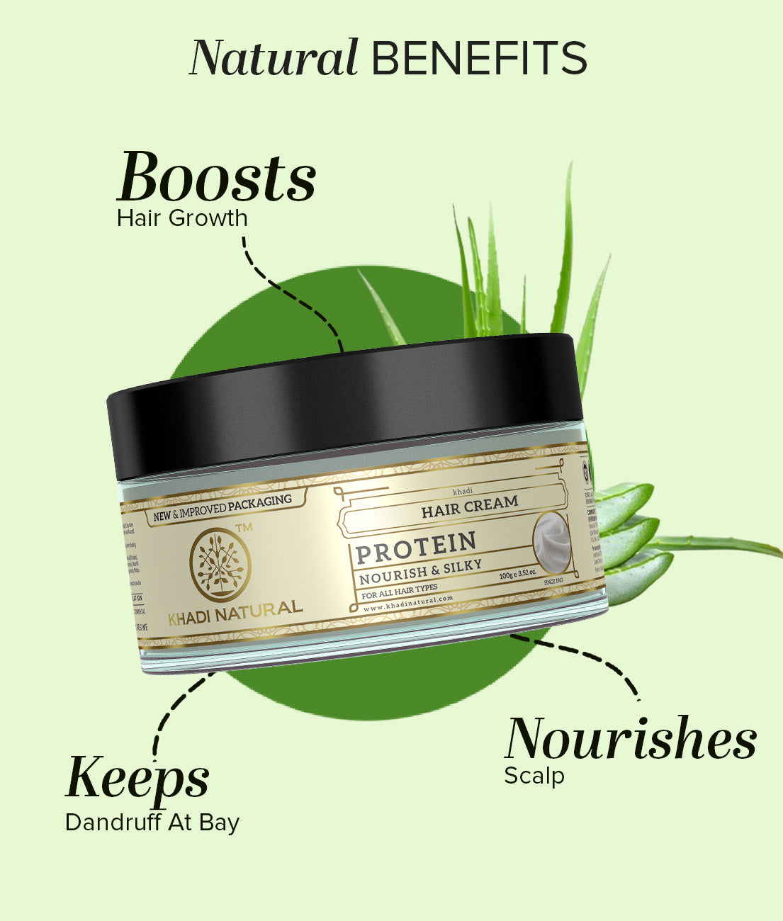 Khadi Natural Herbal Protein Hair Cream - 100gm