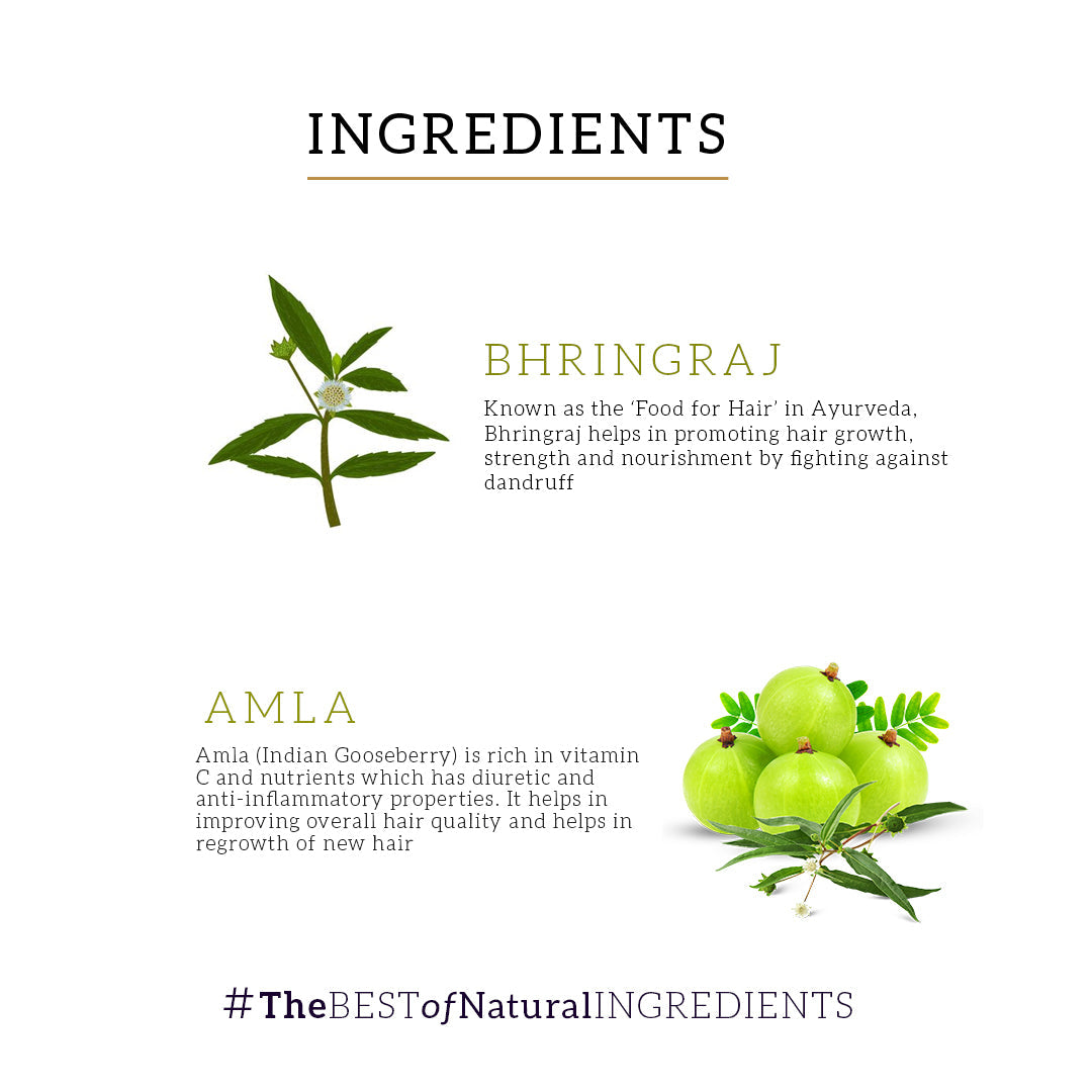 Khadi Natural Amla & Bhringraj Hair Cleanser - SLS, Parabens, Color, Salt & Artificial Fragrance Free - 310ml