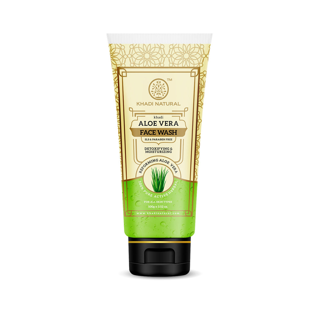 Khadi Natural Aloe Vera Face Wash SLS & Paraben Free - 100gm