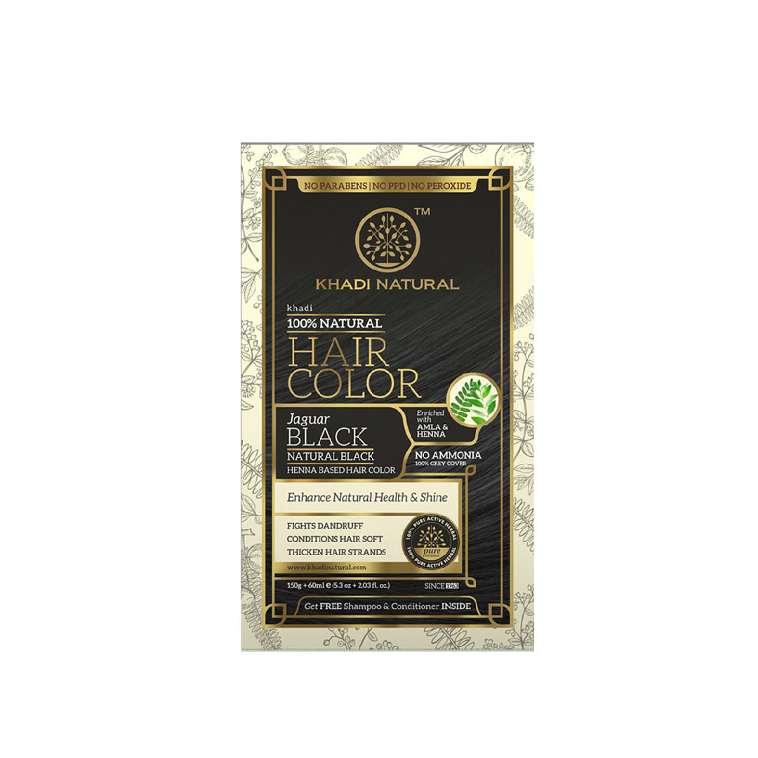 Khadi Natural Jaguar Black Hair Color - 150ml