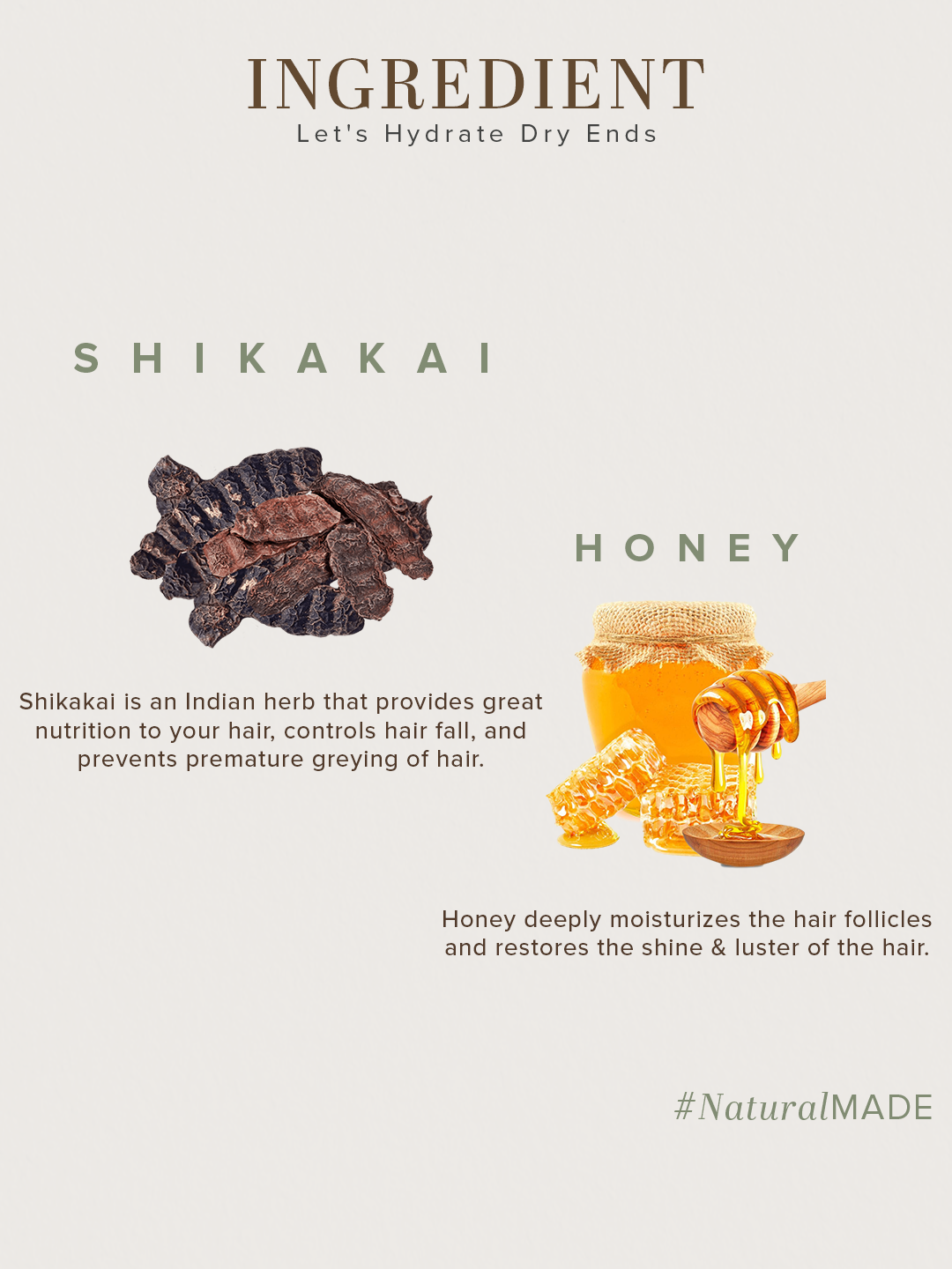 Khadi Natural Woody Sandal & Honey Hair Cleanser SLS & Paraben Free - 210ml