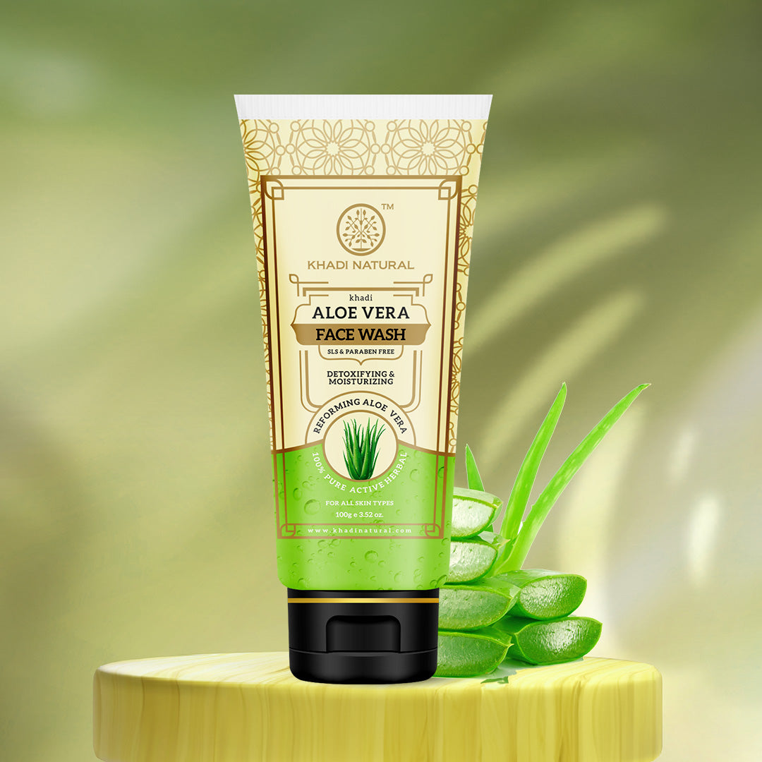 Khadi Natural Aloe Vera Face Wash SLS & Paraben Free - 100gm