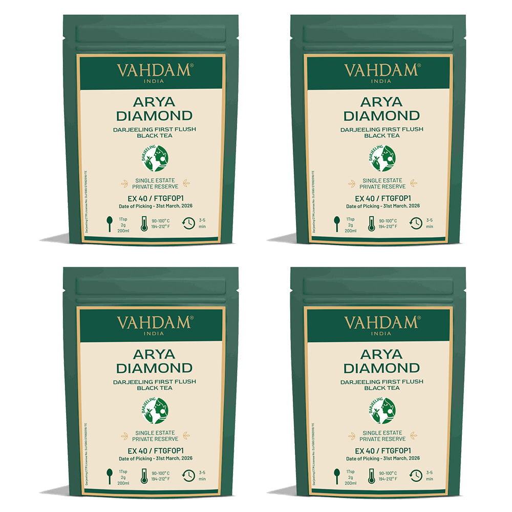 2026 Arya Diamond Darjeeling First Flush Black Tea DJ FF BT/ Pack of 4