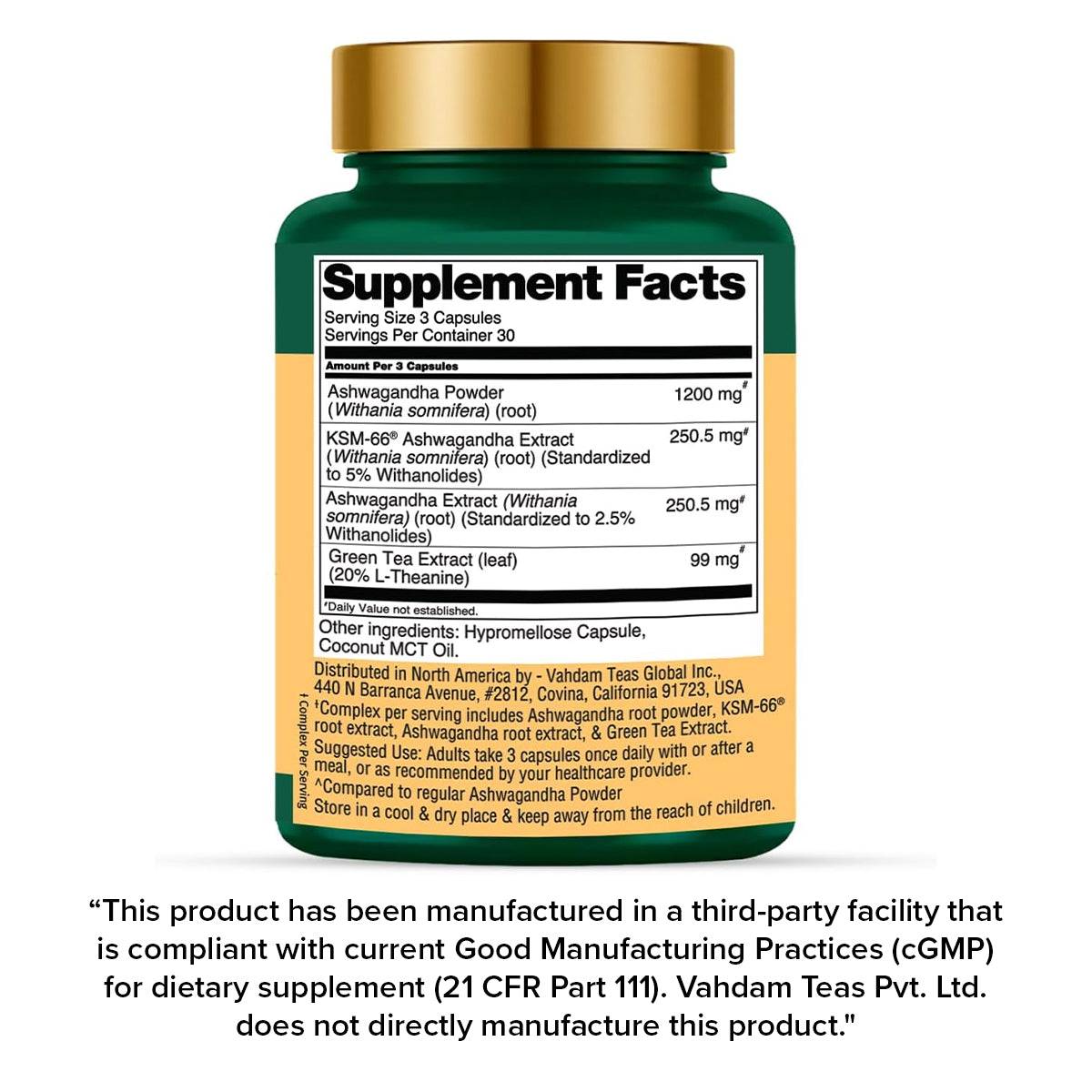 Ashwagandha 1800 mg Capsules with KSM-66®