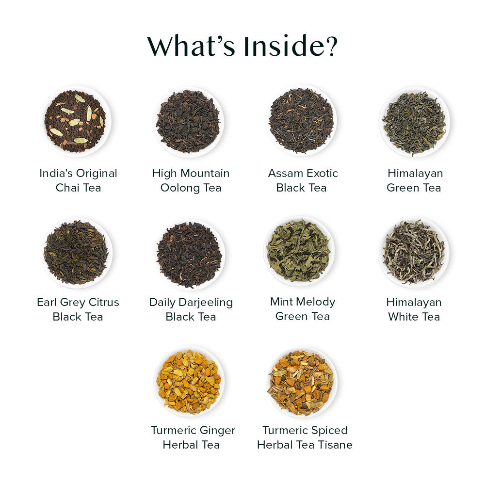 Assorted Tea Loose Leaf Sampler, 10 Teas