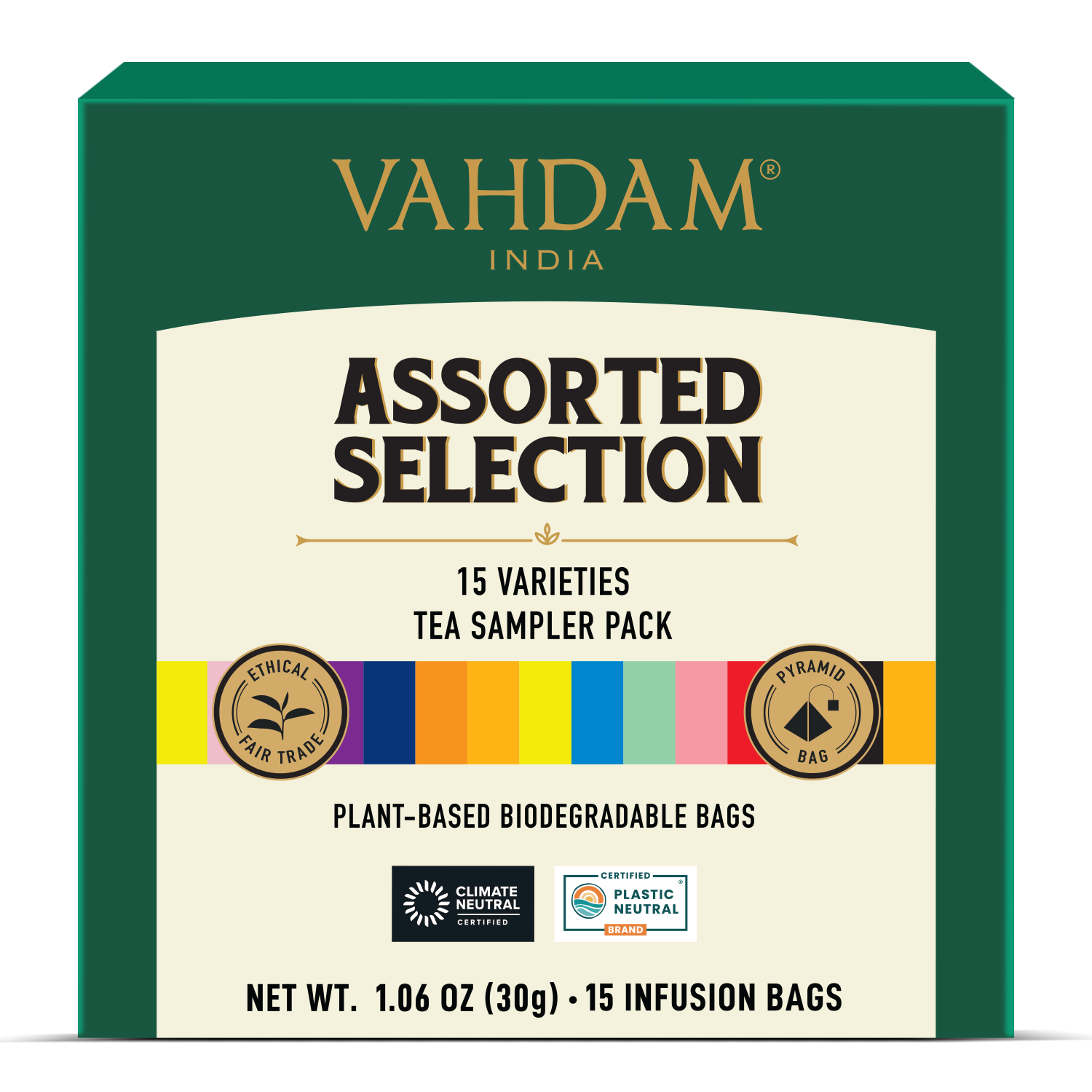 Assorted Selection Tea Sampler, 15 Variants