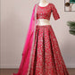 Jyoti Fashion Glamorous Rani Pink Silk 3MM Sequins with Coding Dori Embroidery Lehenga Choli with Dupatta | Swadesiicart