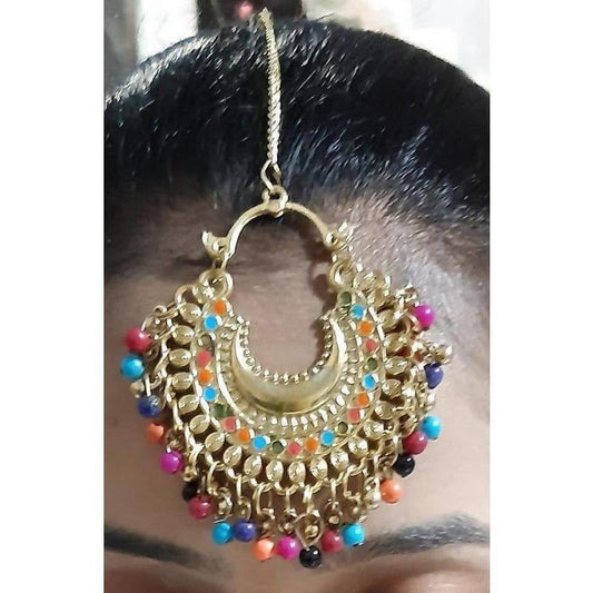 MS Fashion India Latest Fashion Multicolor Pearls And Design Maang Tikka | Swadesiicart