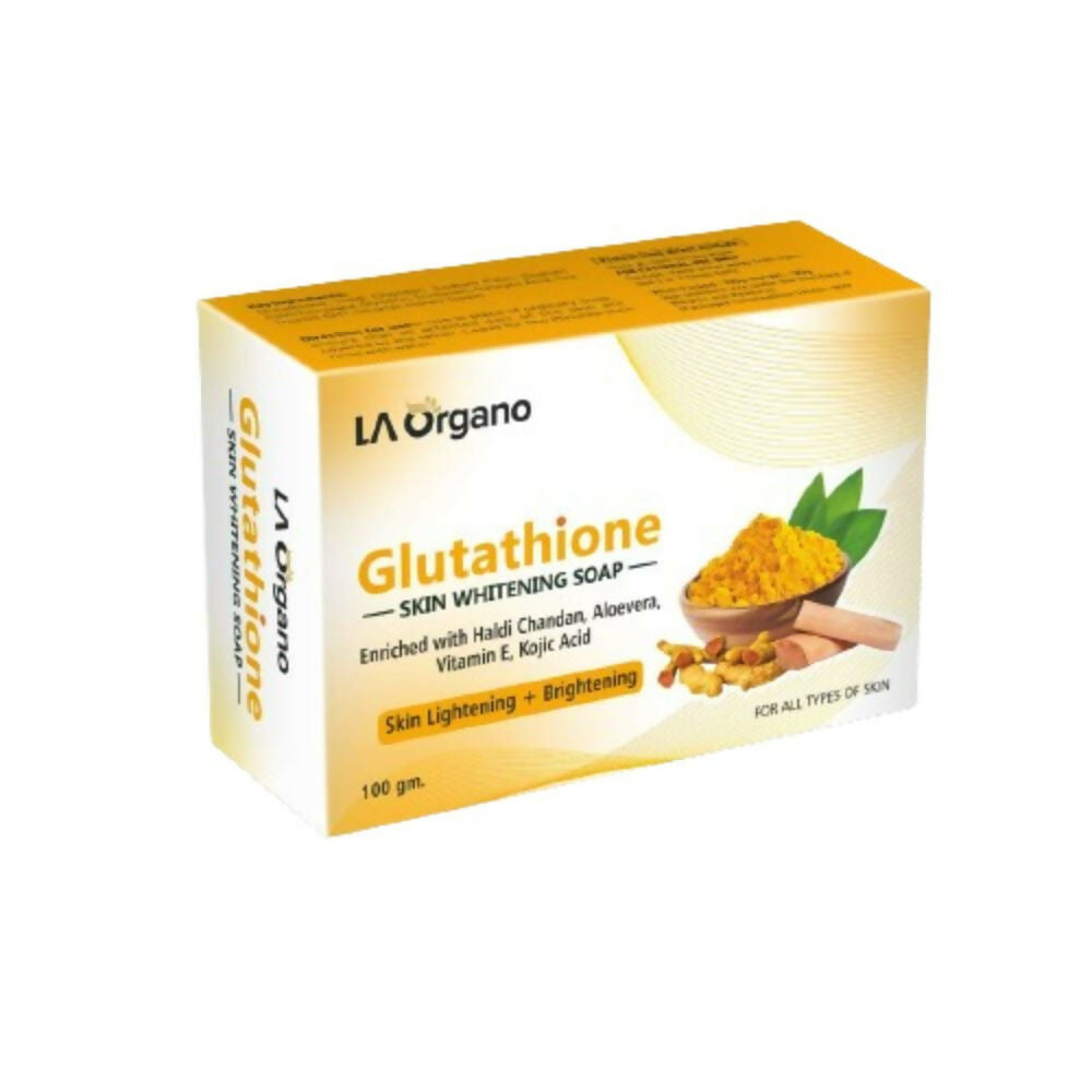 LA Organo Glutathione Haldi Chandan Skin Lightening & Brightening Soap | Swadesiicart