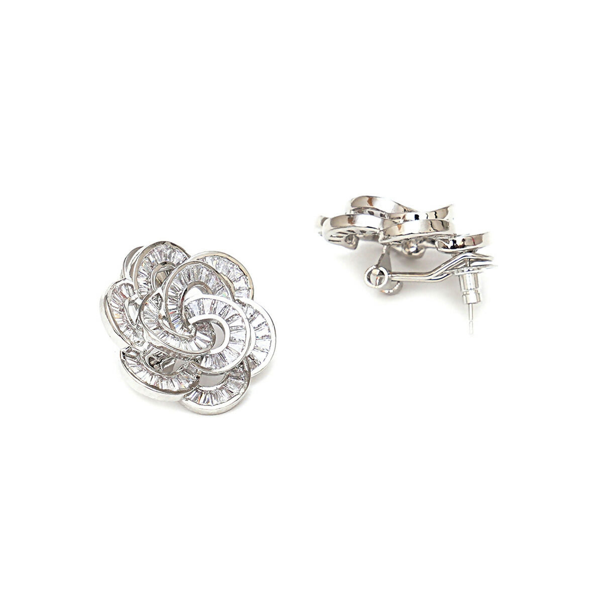 Flower Diamond Earrings- Ruby Raang | Swadesiicart