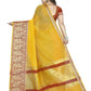 Vamika Banarasi Jaquard Yellow Weaving Saree | Swadesiicart