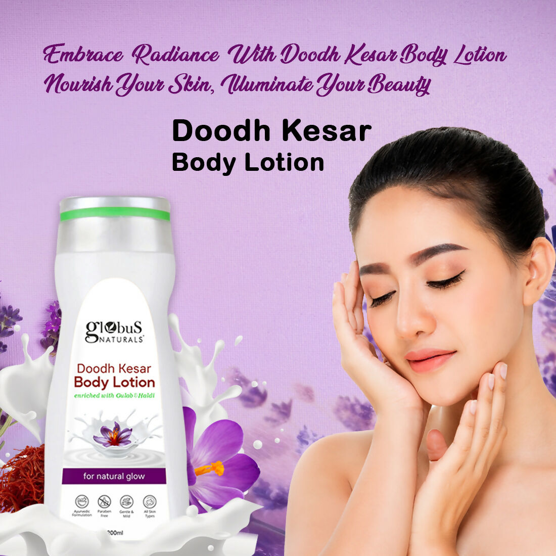 Globus Naturals Doodh Kesar Body Lotion | Swadesiicart