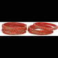 Afast Bridal Wedding & Party Fashionable Colorful Glass Bangle/Kada Set, Pack Of 12 - Red - Afast Enterprises