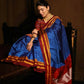Very Much Indian Handloom Cotton Viscose Ilkal Saree - Royal Blue | Swadesiicart