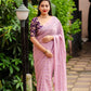 Onion Poly Crepe Tie and Dye Saree with Unstitched Blouse - Hiral Fashion | Swadesiicart