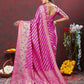 Lorenvalley Fashion Magenta Soft Silk Woven Design with Zari Weaving Leheriya Design Saree - Swadesiicart