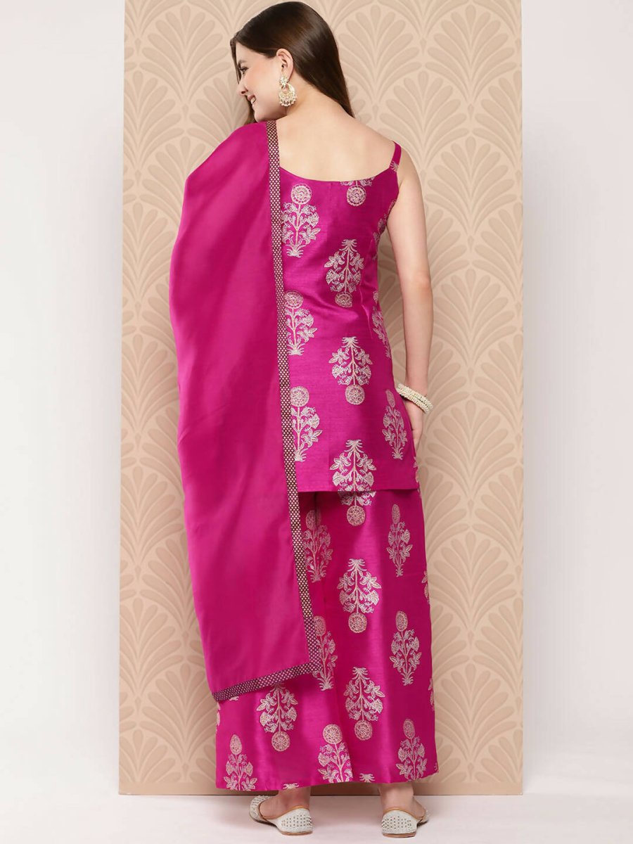 Ahalyaa Women's Traditional wear Kurta Set - Pink | Swadesiicart
