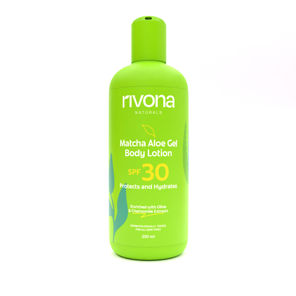 Rivona Naturals Matcha Aloe Gel Body Lotion with SPF 30 | Swadesiicart