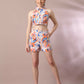 Myshka Women's Multi Printed Shirt Collar Party Top With Shorts Co-ord set - Swadesiicart