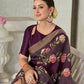 Purple Rangkat Tussar Silk Woven Design Saree with Unstitched Blouse - Mohmanthan Eshani | Swadesiicart