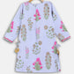 Ahalyaa Blue Crepe Printed Kids Kurta Palazzo Set For Girls | Swadesiicart