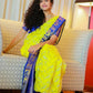DEIANA'S Beautiful Designer Golden zari Soft Lichi Silk Saree - Yellow - Swadesiicart