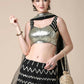 Jyoti Fashion Black Sequence with Thread Zari Embroidery Georgette Lehenga Choli with Dupatta | Swadesiicart