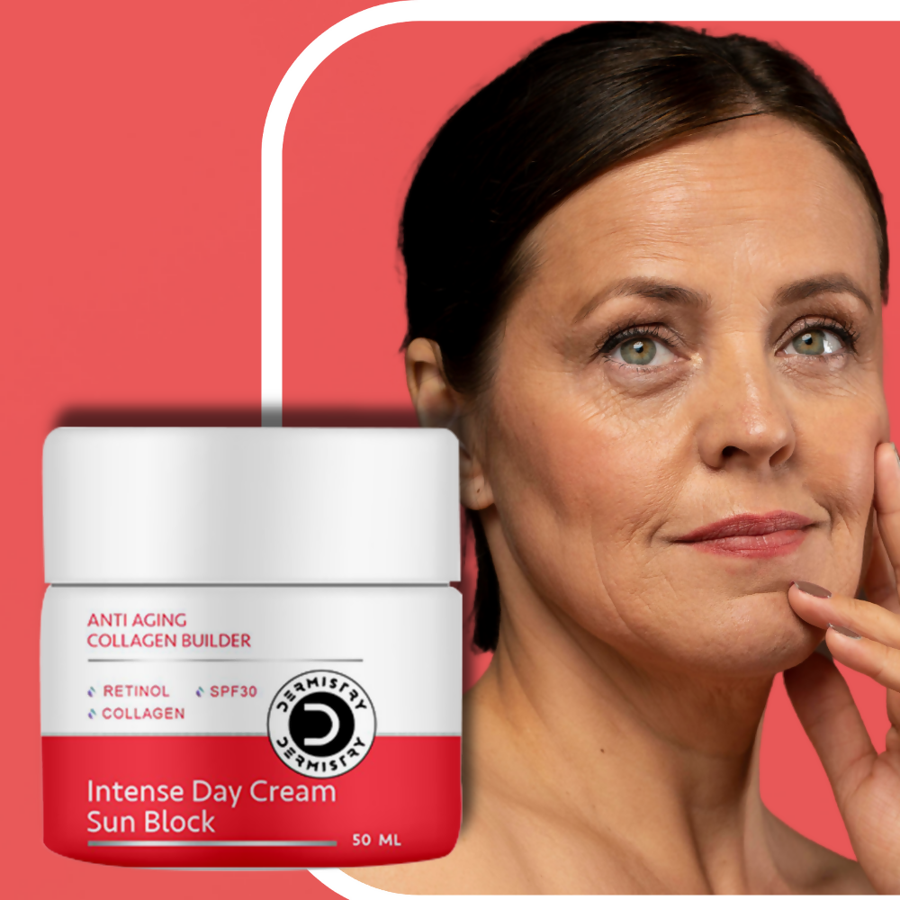 Dermistry Anti Aging Collagen Builder SPF30 Retinol Hyaluronic Acid Nourishing Age Protect Day Cream - Swadesiicart