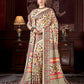 Aayaa Designer Winter Collection Printed Saree With Shawl - Multi Color