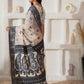Shree Shyam Fashion Linen Cotton Black & Cream Saree