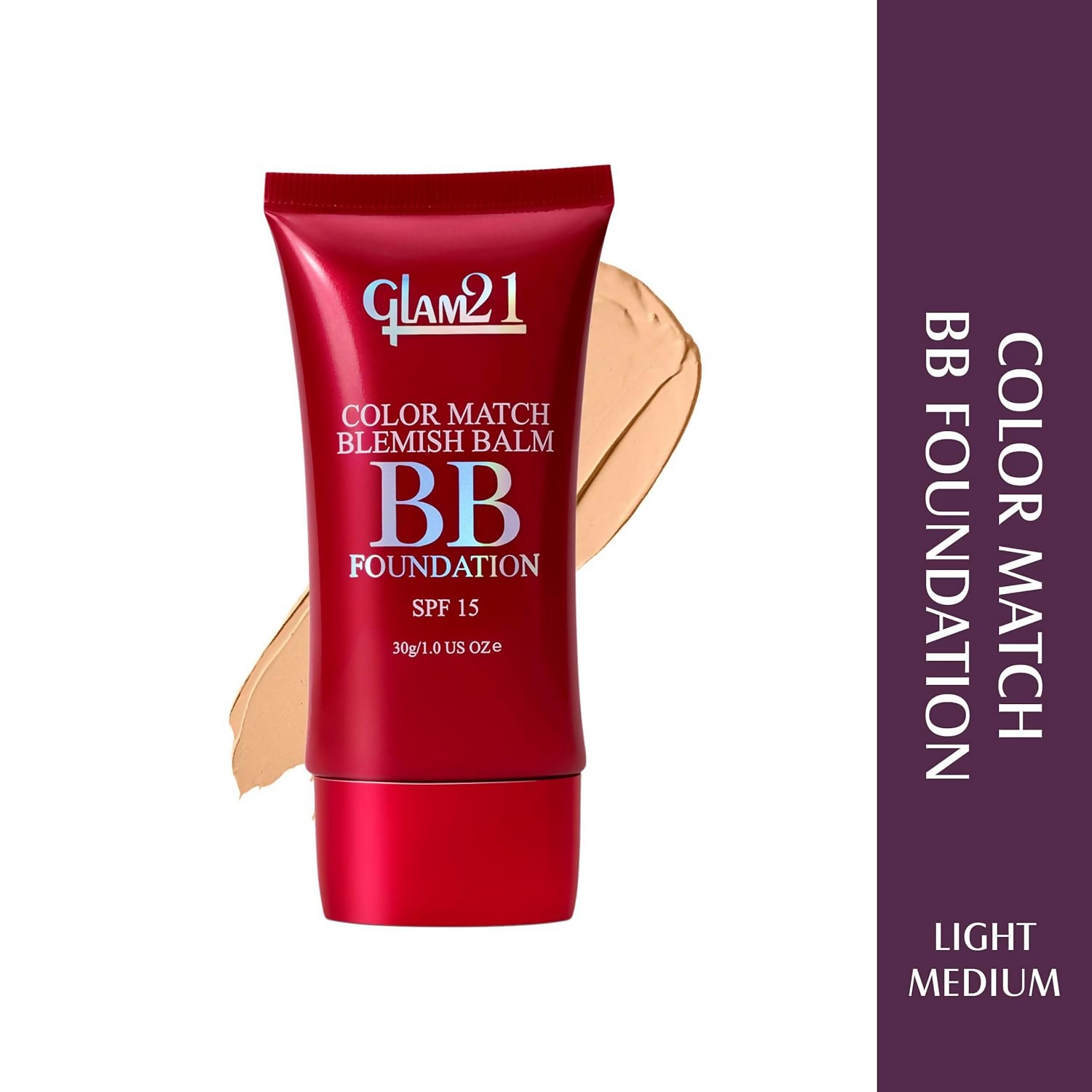 Glam21 Color Match BB Foundation SPF15 - 03 Light Medium - Swadesiicart