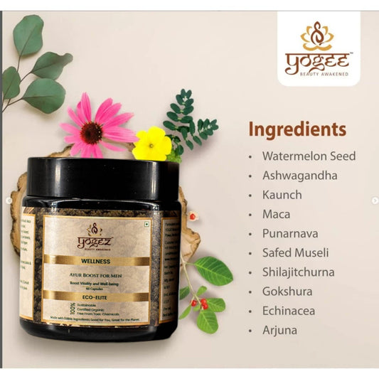 Yogez Ayur Boost for Men- A Herbal Supplement for Holistic Health - Swadesiicart