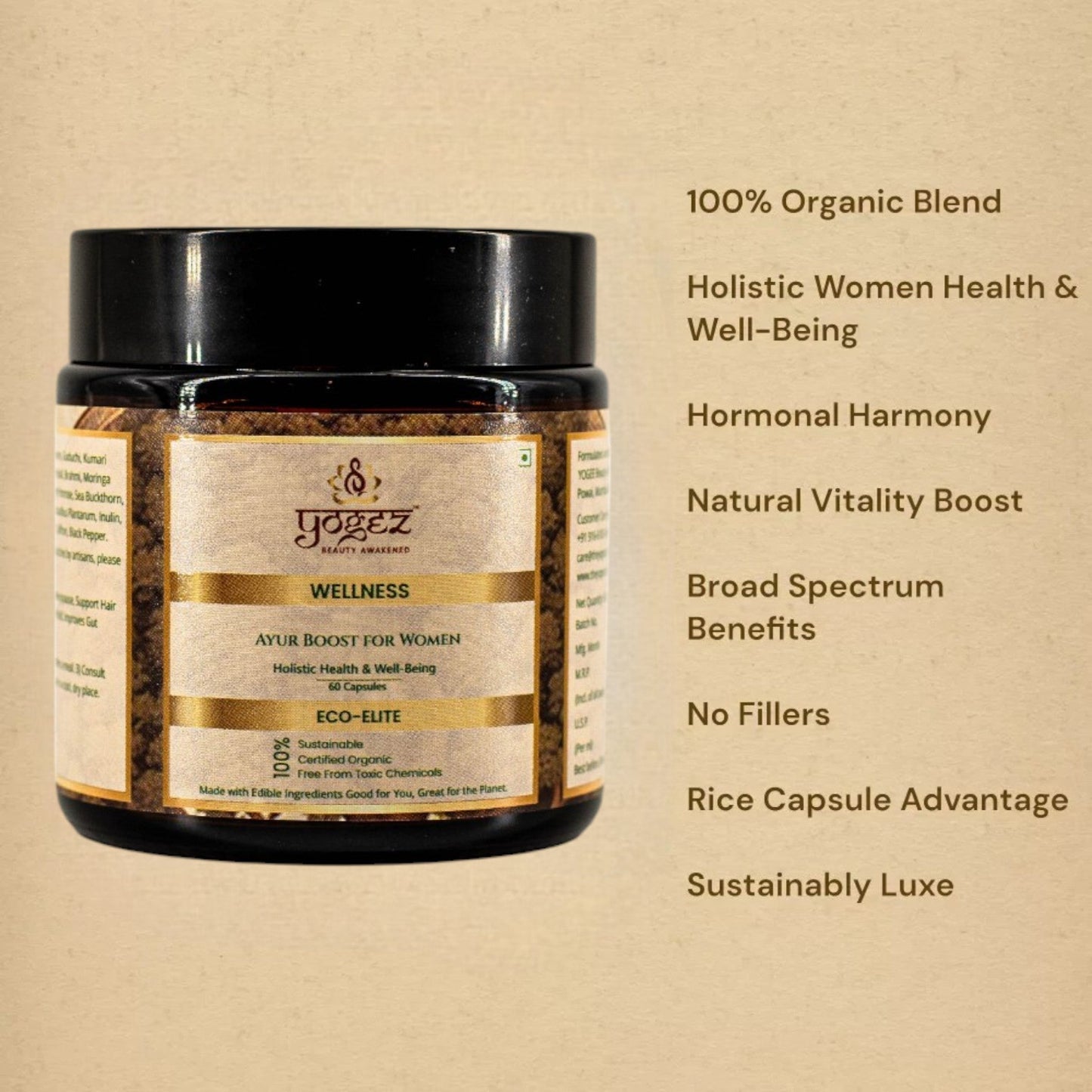 Yogez Ayur Boost for Women- A Herbal Supplement for Holistic Health - Swadesiicart