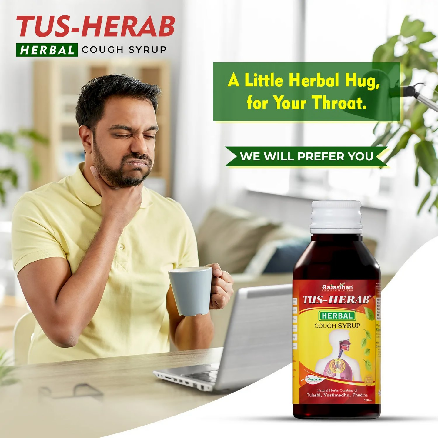 Rajasthan Herbals Tus Herab Cough Syrup | Swadesiicart