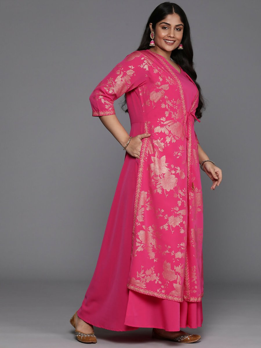 Ahalyaa Women's Traditional wear Ethnic Dress - Pink | Swadesiicart
