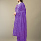 Jyoti Fashion Women's Purple Rayon Embroidery & Sequence work Kurta with Trouser & Dupatta | Swadesiicart