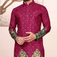 Anaita Purple Dola Silk Straight Kurta With Foil Work
