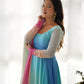 Joban Fashion Sky Kurta Set Georgette Sequence Embroidery Work - Swadesiicart
