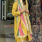 Prazu Fashion Yellow Faux Georgette Embroidered Palazzo Suit - Swadesiicart