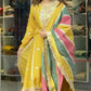 Prazu Fashion Yellow Faux Georgette Embroidered Palazzo Suit - Swadesiicart