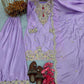 Prazu Fashion Lavender Chinon Silk Embroidered Codding Work Plazzo Suit - Swadesiicart