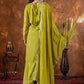 Prazu Fashion Lime Green Chinon Silk Embroidered Codding Work Plazzo Suit - Swadesiicart