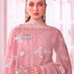 Prazu Fashion Baby Pink Georgette Embroidered Palazzo Suit - Swadesiicart