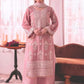 Prazu Fashion Baby Pink Georgette Embroidered Palazzo Suit - Swadesiicart