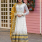 Prazu Fashion Off White Georgette Embroidered Anarkali Suit - Swadesiicart