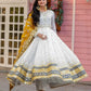 Prazu Fashion Off White Georgette Embroidered Anarkali Suit - Swadesiicart